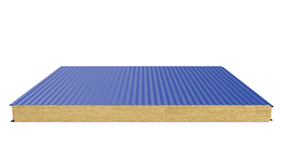 Стеновая сэндвич-панель (минеральная вата) 50 мм х 1000 мм (Волна)