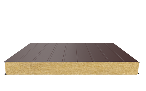 Стеновая сэндвич-панель (минеральная вата) 120 мм х 1190 мм (Накатка)