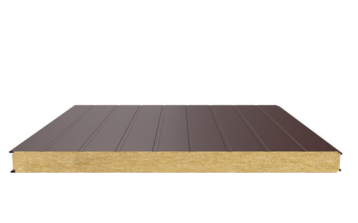 Стеновая сэндвич-панель (минеральная вата) 80 мм х 1000 мм (Накатка)